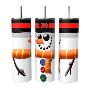 Snowman Themed Tumbler 20oz SUBLIMATED STAINLESS STEEL TUMBLER